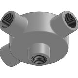 20mm Galvanised Conduit Tee Back Outlet Box